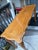 1970s Golden Oak Console Table With Decorative Design Motiff For Sale - Image 10 of 11