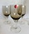 Glass Mid-Century Italian Smoky Gray Glass Decanter & Wine Glasses, Set of 6 For Sale - Image 7 of 12