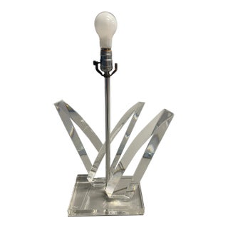1970s Lucite Table Lamp by Van Teal For Sale