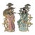 Alexander Blazys Pair of Asian Ceramic Statues Authentic and Gorgeous Very Tall For Sale