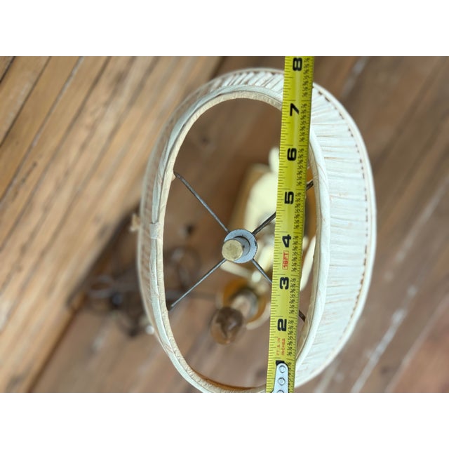 Brass Vintage Brass Bouillotte Table Lamp – Dual Candle Arm French Empire Style W/ Pleated Shade For Sale - Image 8 of 10