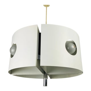 1970s White Pendant Lamp by Klaus Hempel for Kaiser Leuchten For Sale