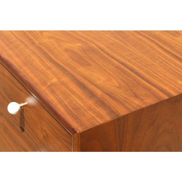 Mid-Century Modern Kipp Stewart & Stewart MacDougall for Drexel Declaration Mid-Century Walnut Dresser | 10 Drawers | Circa 1950s For Sale - Image 3 of 18