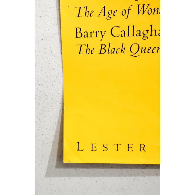 1980s Canadian Literary Poster, the International Fiction List -Lester & Orpen Dennys, Publishers For Sale - Image 6 of 6