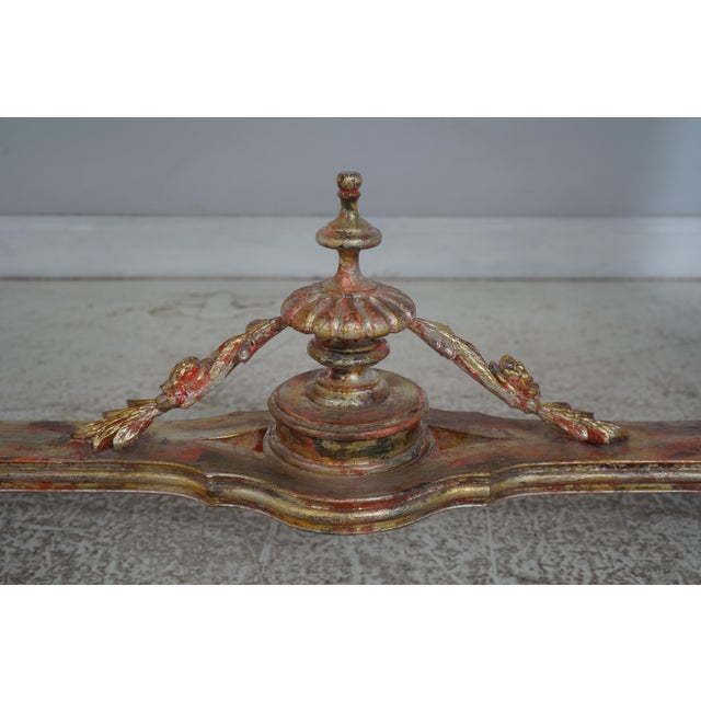 French Louis XVI Mirror Top Carved Console Table For Sale - Image 10 of 14