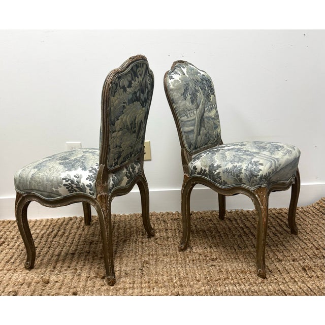 Antique French Louis XV Chairs Upholstered in House of Hackney -a Pair For Sale - Image 6 of 10