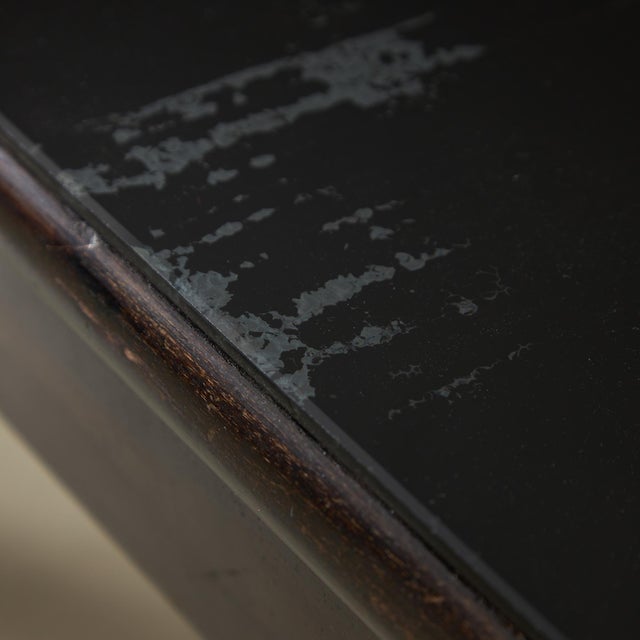 Large Robust Dining Table with Carved Legs and Glass Top For Sale - Image 12 of 18