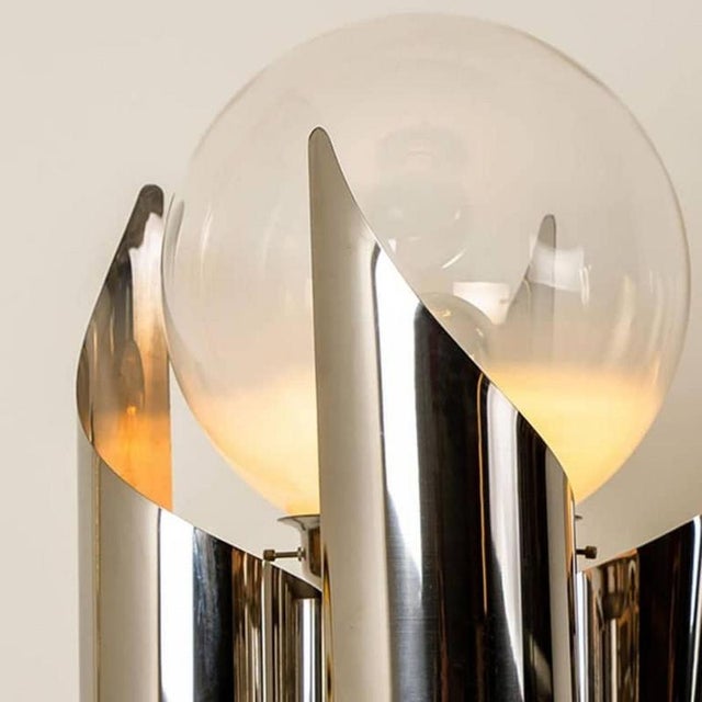 Floor Lamp in Chrome and Blown Glass from Reggiani, 1970 For Sale - Image 10 of 10