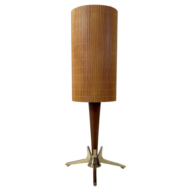 Vintage Swedish Table Lamp in Teak and Brass, 1950s For Sale - Image 16 of 16