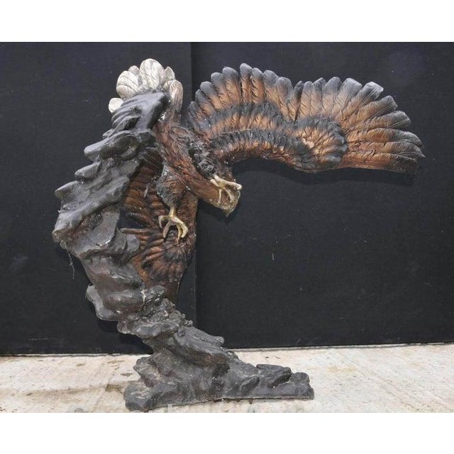 Large 20th Century Bronze Sculpture of an American Bald Eagle For Sale - Image 6 of 8