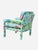 Custom upholstered vintage Milo Baughman style lounge chair in House of Scalamandre “Shantung Garden” Iconic Parsons style...