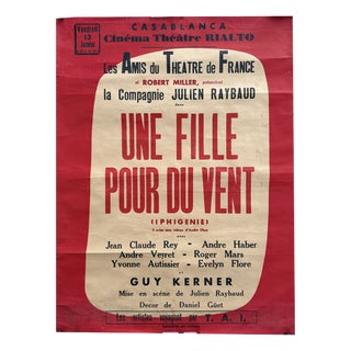 A Girl for the Wind Poster from Julien Raybaud, 1956 For Sale