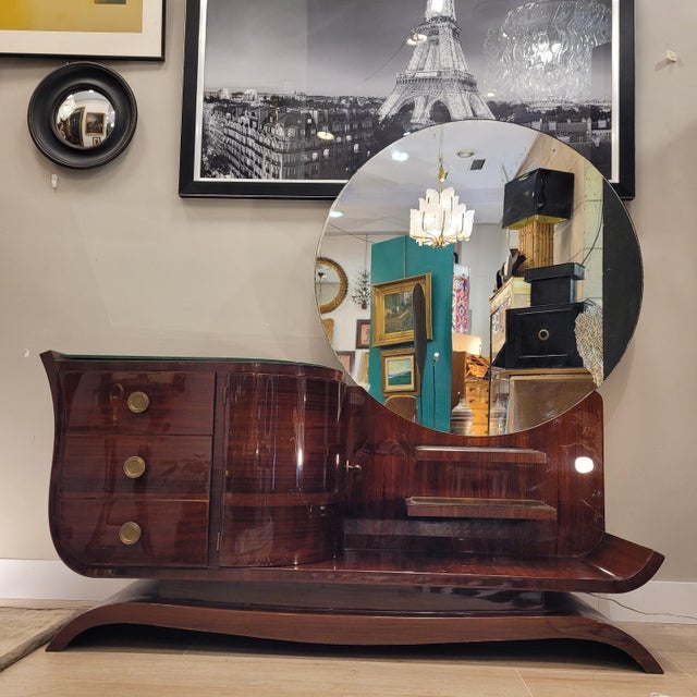 Art Deco Dressing Table in Mahogany, France, 1930s For Sale - Image 6 of 18