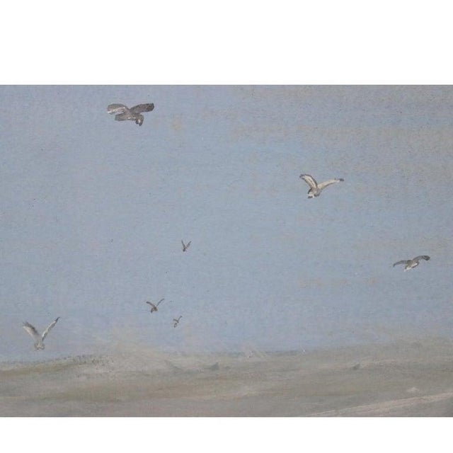 Impressionist Watercolor Seascape Painting With Clipper Sailing Ship by James M. Maps C1920 For Sale - Image 3 of 13