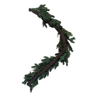 RAZ Imports 6' Mixed Greenery Garland with pine cones. For Sale