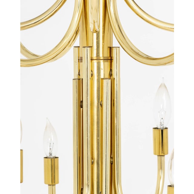 Brass 16-Branch Chandelier For Sale - Image 4 of 7