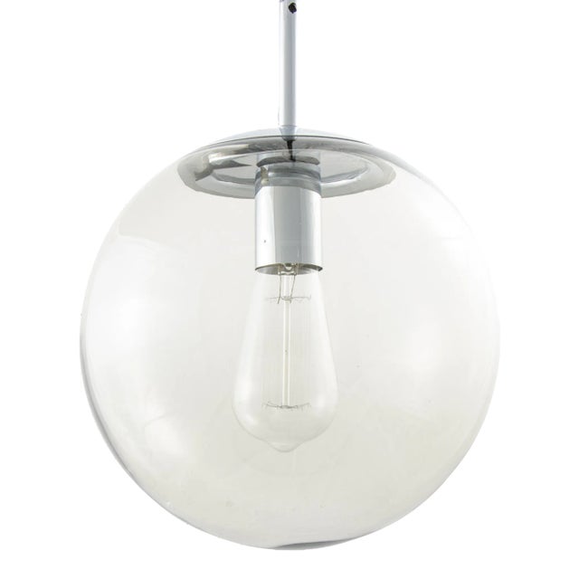 Crystal Globe Ceiling Lamp by Frank Ligtelijn for Raak Amsterdam, 1960s For Sale