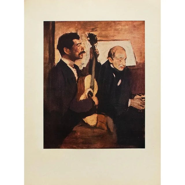An excellent vintage print after oil painting "Degas' Father Listening to Pagans" (about 1869-1872) by Edgar Degas. Comes...