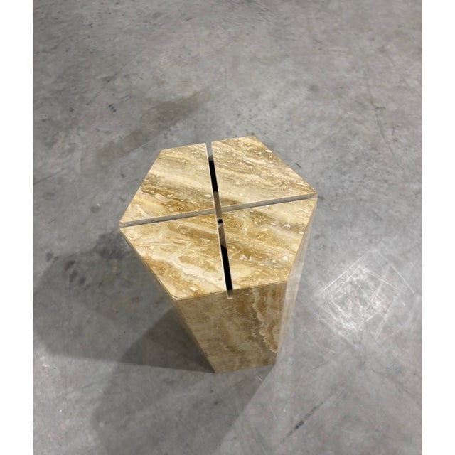 Postmod Italian Marble Glass Dining Table For Sale In Tampa - Image 6 of 10