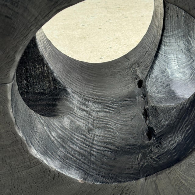 Black Openwork Cubic Stool or Coffee Table, 1980s For Sale - Image 8 of 11