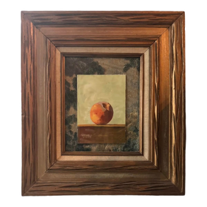Contemporary Gouache Peach, Framed