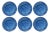 Blue Wicker Plates from Este Ceramiche, Set of 6 For Sale