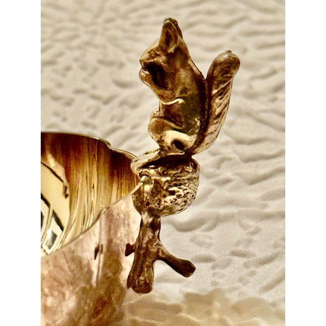 Metal Antique Silverplate Figural Squirrel Nut Bowls — Set of 6 For Sale - Image 7 of 8