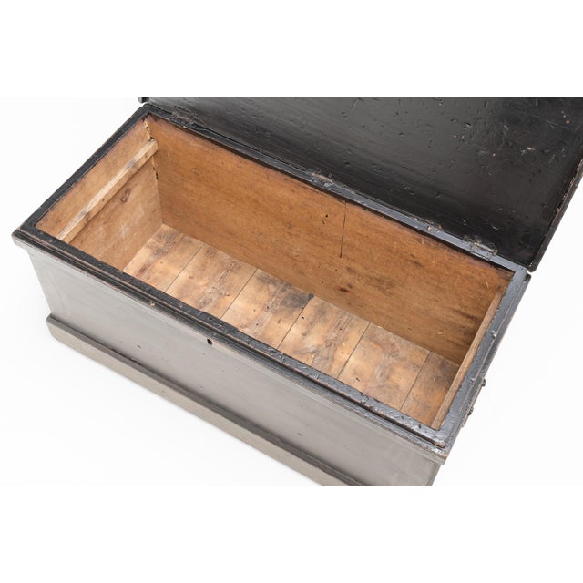 19th Century Antique Pine Storage Trunk, 1890s For Sale - Image 5 of 9