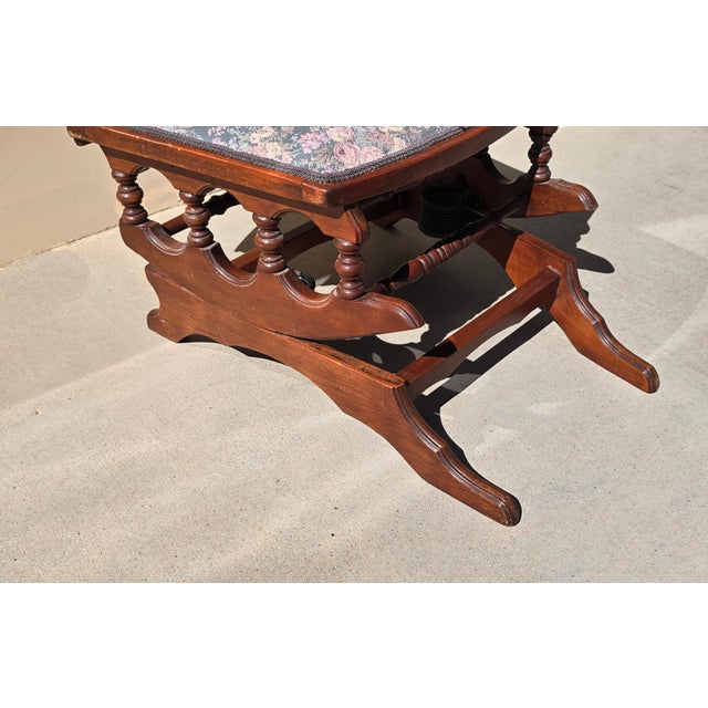 Vintage Rocking Ottoman Bench Victorian Style For Sale In Los Angeles - Image 6 of 12