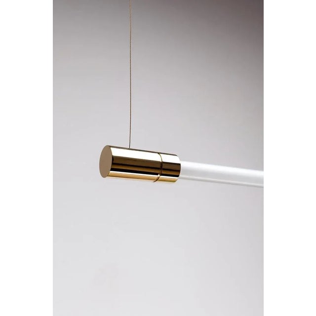 Not Yet Made - Made To Order Acra Brass Suspended Light by Lexavala For Sale - Image 5 of 6