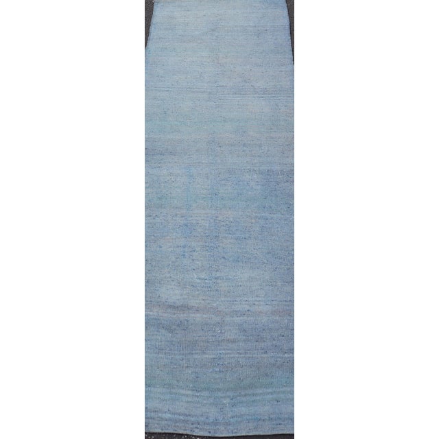 Measures: 2'4 x 8'0 Vintage Turkish Kilim Runner with Soft Blue and Gray Hues Keivan Woven Arts / Rug / EN-13150 Country...