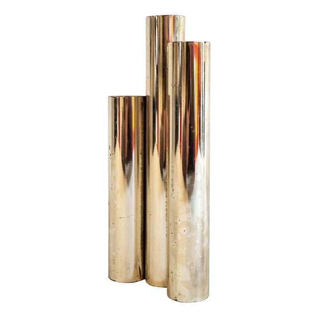 Silver-Plated Metal Vase by Lino Sabattini, 1970 For Sale