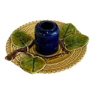 Early 20th Century Majolica Candle Holder
