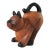 Vintage Hand-Carved Wooden Cat Statue or Figurine For Sale