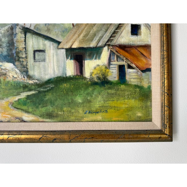 1948 Vintage Countryside Landscape Oil on Canvas Painting by Edward Hergelroth For Sale - Image 10 of 11