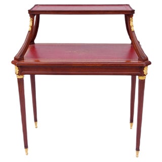 19th-Century Louis XVI Style Mahogany Tea Table For Sale