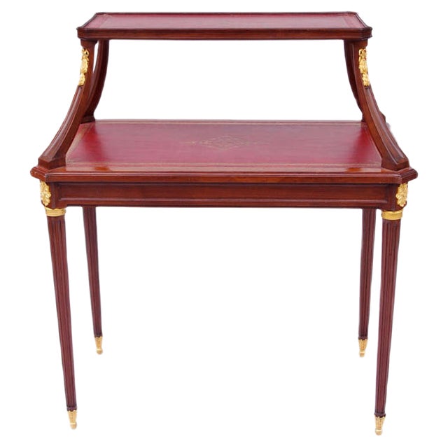 19th-Century Louis XVI Style Mahogany Tea Table For Sale