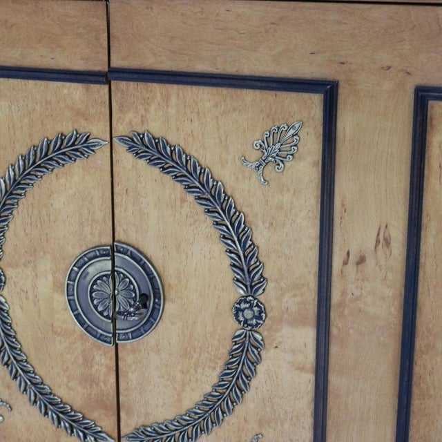 Wood Henredon French Empire Satinwood, Ormolu & Marble Claw Foot Server 20thC For Sale - Image 7 of 18