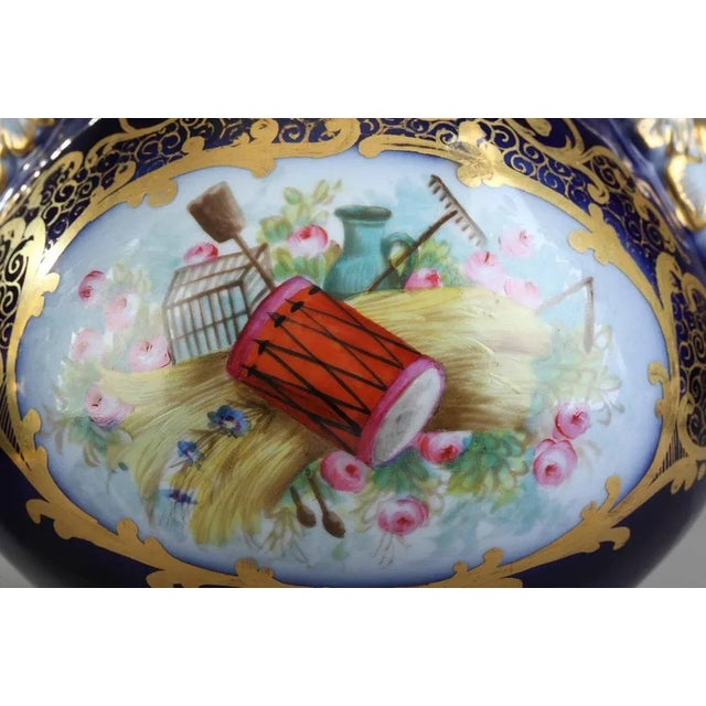 Mid 19th Century Valentine Porcelain Vases, Set of 2 For Sale - Image 3 of 11