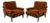 Pair of Custom Carnelian Mohair Cigar Lounge Chairs For Sale
