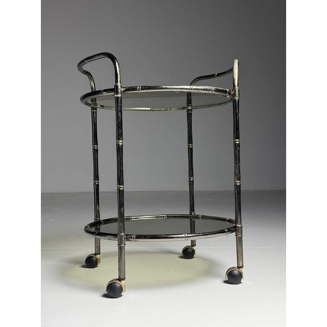 Faux Bamboo Serving Trolley, 1980s For Sale - Image 15 of 17