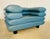 Vintage Postmodern Swedish Turquoise Leather Stacked Lounge Chair, 1980 For Sale - Image 18 of 18
