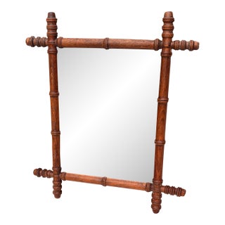 French Faux Bamboo Mirror, Circa 1900 For Sale