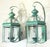 Turquoise Elegant Pair of Vintage Brass Wall Lanterns - 18”.5 X 9” For Sale - Image 8 of 16