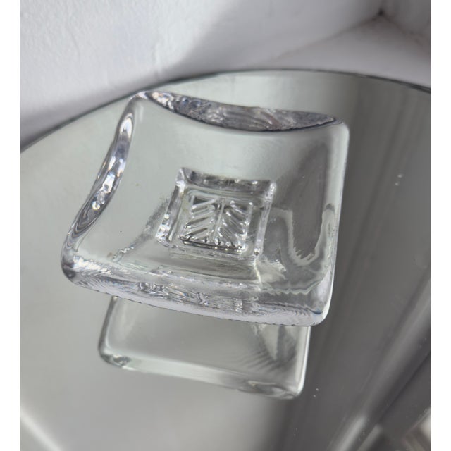 Late 20th Century Kosta Boda Clear Art Glass Square Dish by Bertil Vallien For Sale - Image 9 of 13