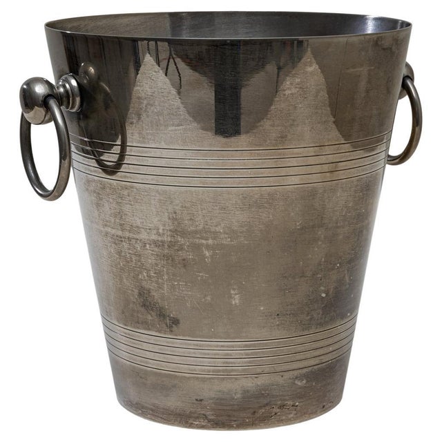 Mid 20th Century French Silver Plated Champagne Bucket For Sale - Image 10 of 18