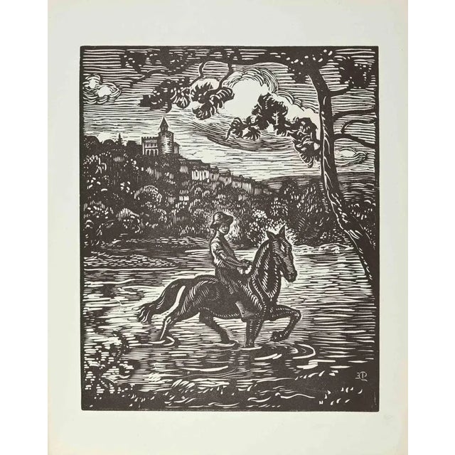 Woodcut print realized by Paul Emile Colin in 1930s. Monogrammed in the plate. Very good condition. This piece is...