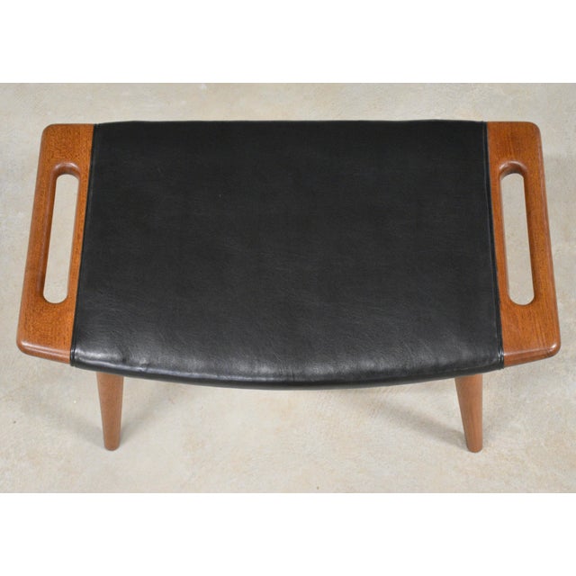 Mid-Century Modern 1960s Hans J. Wegner Ap29 Papa Bear Ottoman For Sale - Image 3 of 8