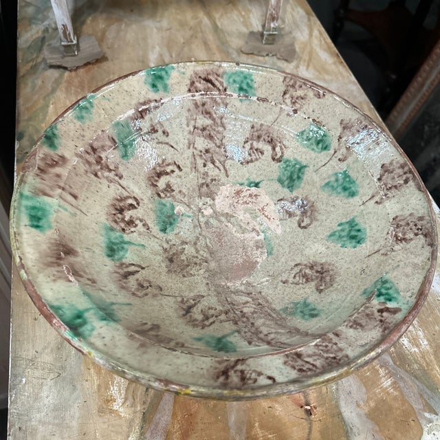 Mid 20th Century Speckled Decorative Ceramic Bowl For Sale - Image 9 of 11