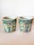 Abolutely fabulous pair of Famille Verte Chinoiserie Planters with a mirrored figural pattern on each planter, featuring...